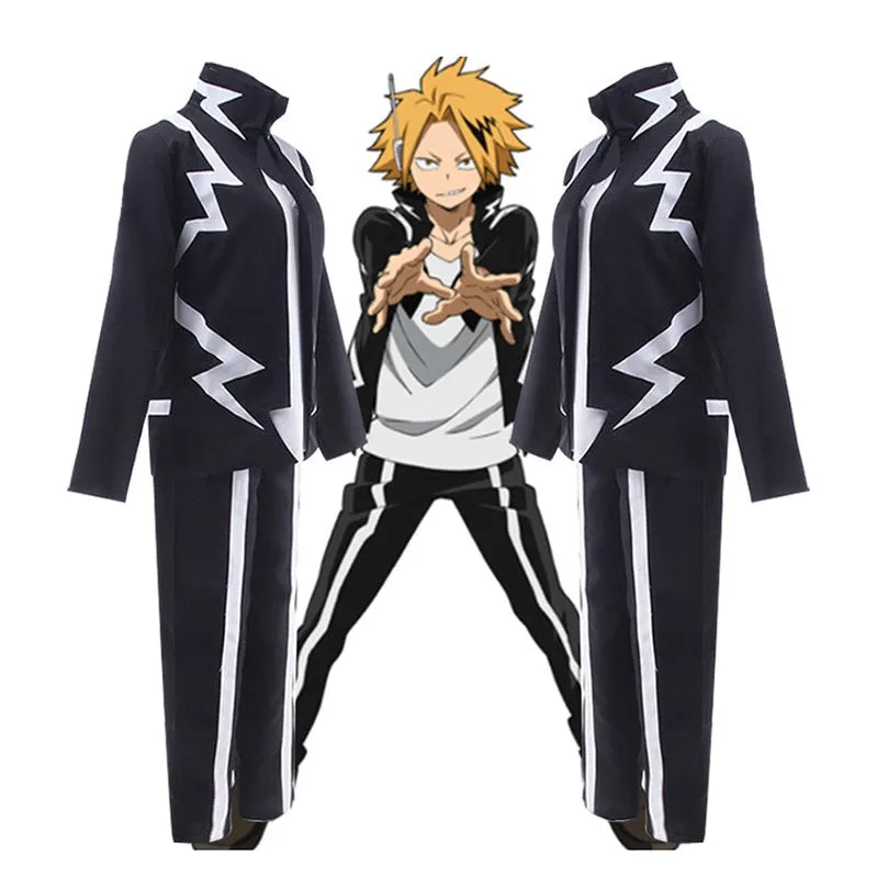 Anime My Hero Academia Denki Kaminari Cosplay Costume
