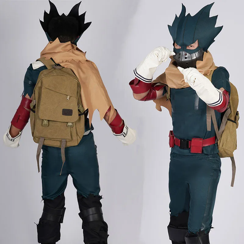 Anime My Hero Academia Izuku Midoriya Deku Darkgreen Cosplay Costume