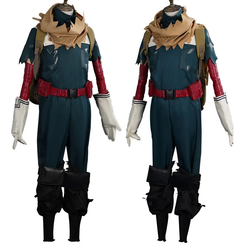 Anime My Hero Academia Izuku Midoriya Deku Darkgreen Cosplay Costume