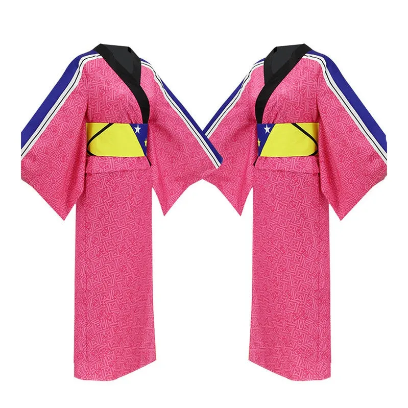 Anime My Hero Academia Ochaco Uraraka Pink Kimono Cosplay Costume