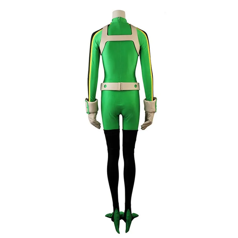 Anime My Hero Academia Tsuyu Asui Frog Combat Outfit Cosplay Costume