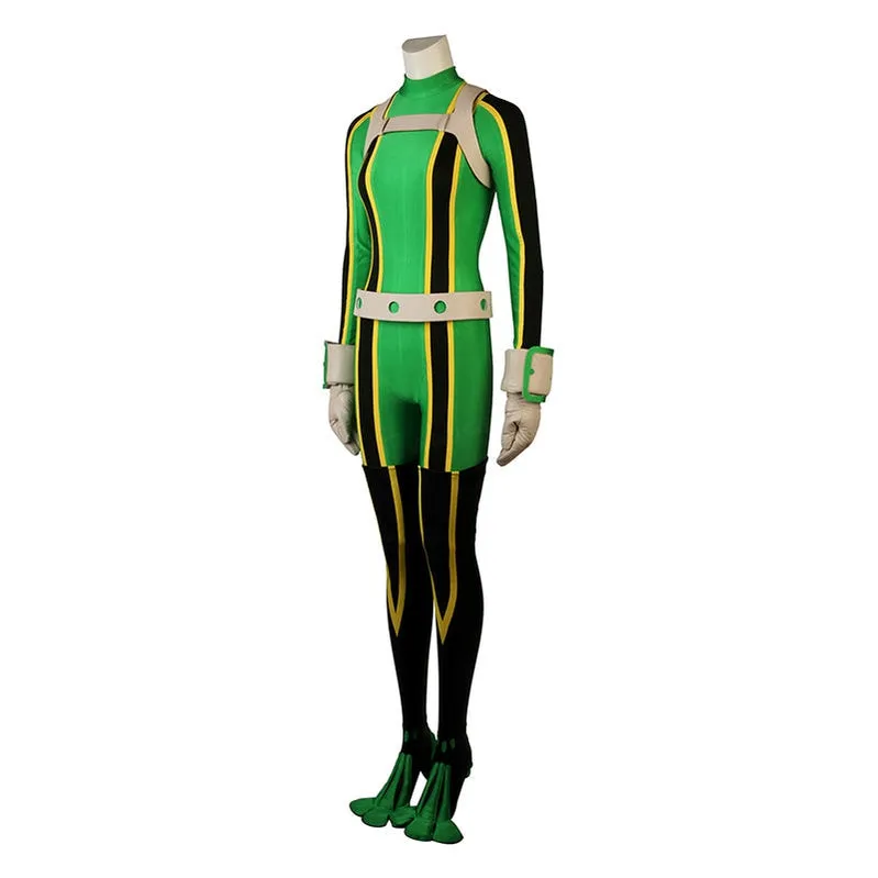 Anime My Hero Academia Tsuyu Asui Frog Combat Outfit Cosplay Costume