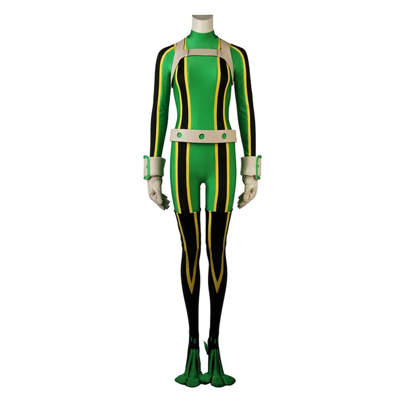 Anime My Hero Academia Tsuyu Asui Frog Combat Outfit Cosplay Costume