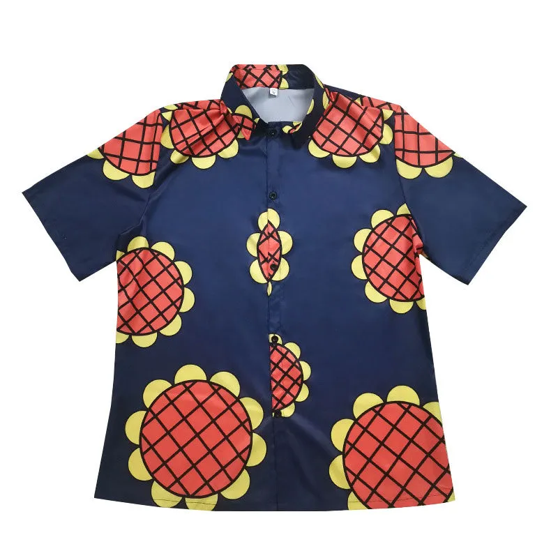 Anime One Piece Monkey D. Luffy Sunflower Shirt Cosplay Costumes