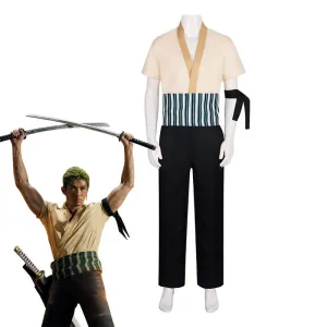 Anime One Piece Roronoa Zoro Fullset Cosplay Costume