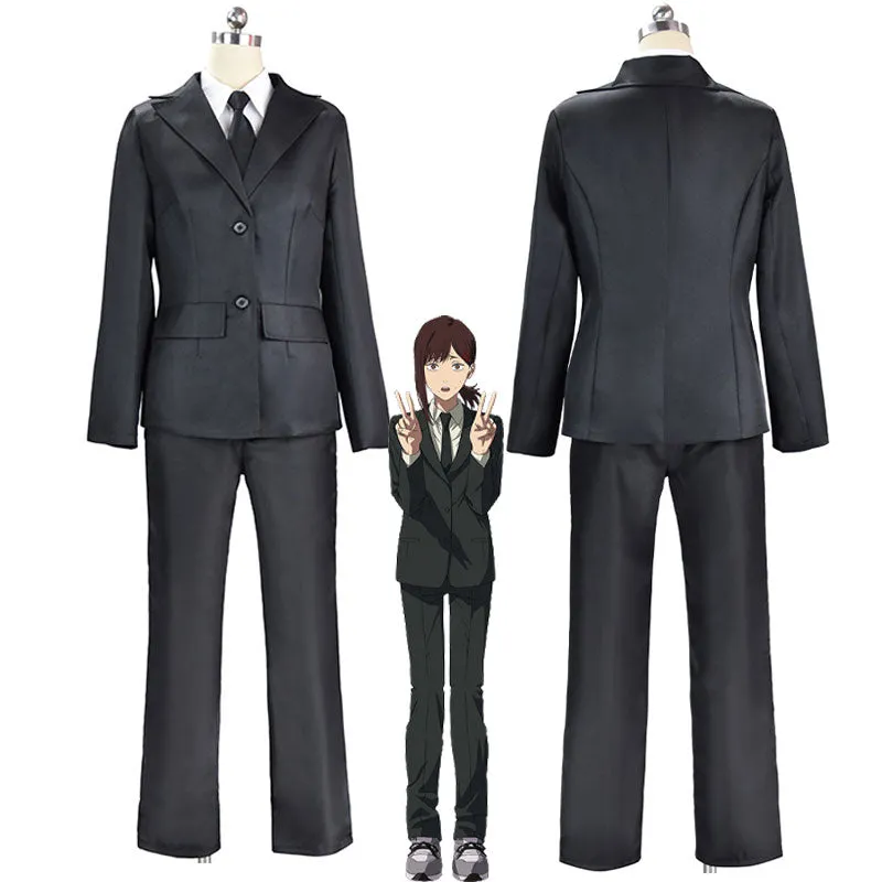 Chainsaw Man Kobeni Higashiyama Black Dress Cosplay Costumes