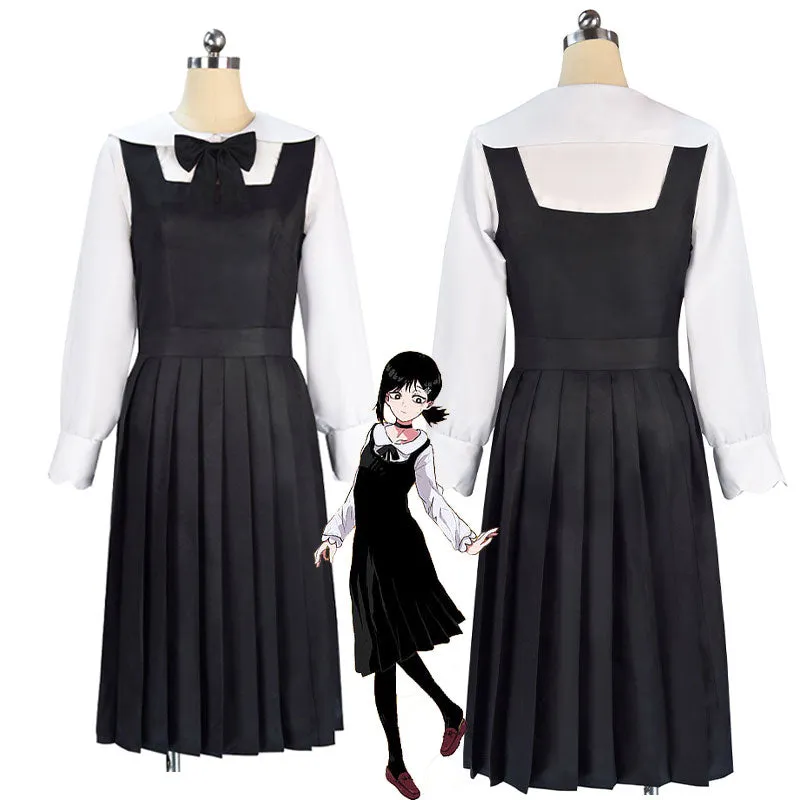 Chainsaw Man Kobeni Higashiyama Black Dress Cosplay Costumes