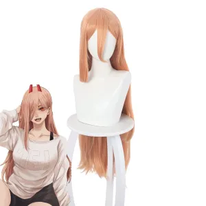Chainsaw Man Power Orange Long Cosplay Wigs