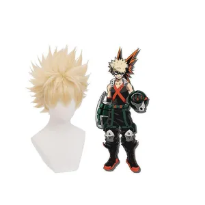 My Hero Academia Katsuki Bakugo Short Blond Cosplay Wigs