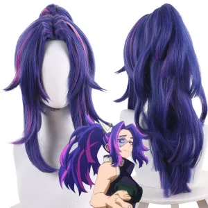My Hero Academia Lady Nagant Long Magenta Blue Purple Ponytail Cosplay Wigs