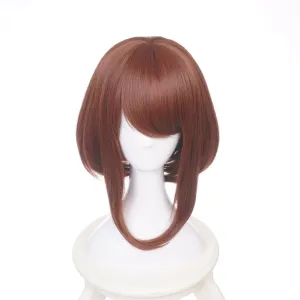 My Hero Academia Ochaco Uraraka Short Brown Cosplay Wigs