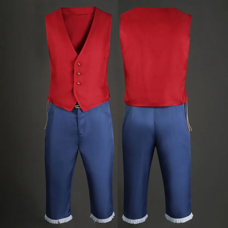 One Piece Monkey D. Luffy Vest Fullset Cosplay Costumes