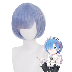 Re: Zero Starting Life in Another World Rem Short Blue Cosplay Wig