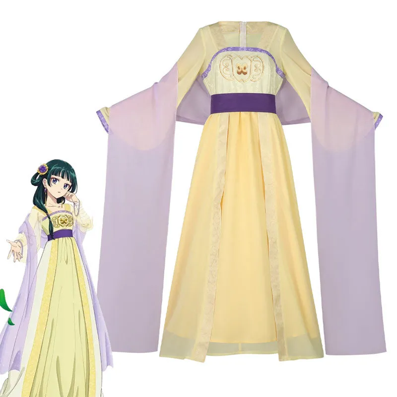 The Apothecary Diaries Season 2 MaoMao Yellow Dress Cosplay Costumes